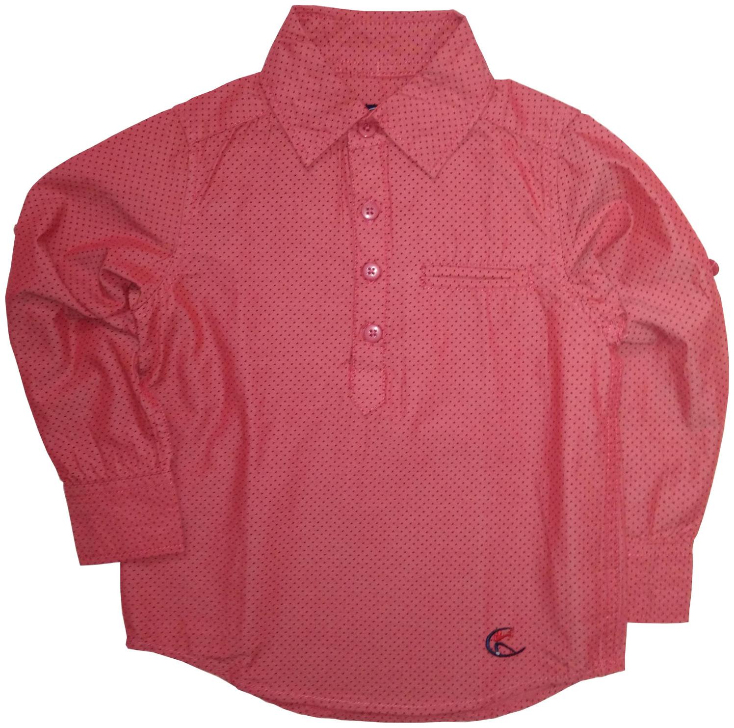 

KiddoPanti Boy Cotton Printed Shirt Pink