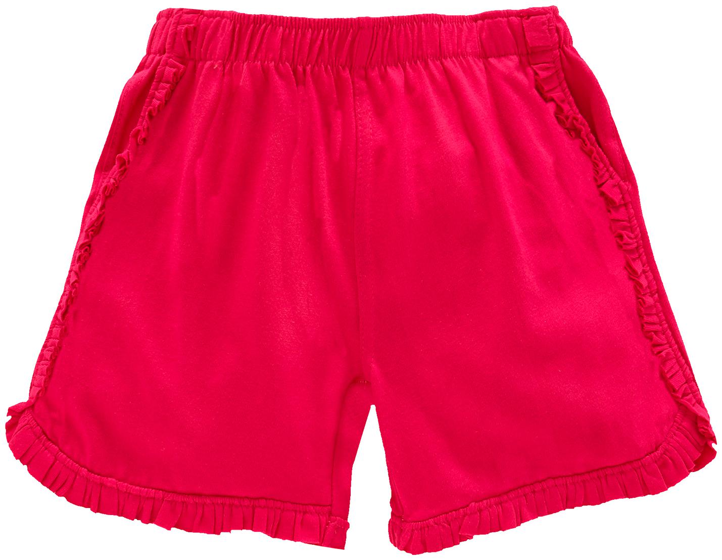 

KiddoPanti Girl Cotton Solid Regular shorts - Pink