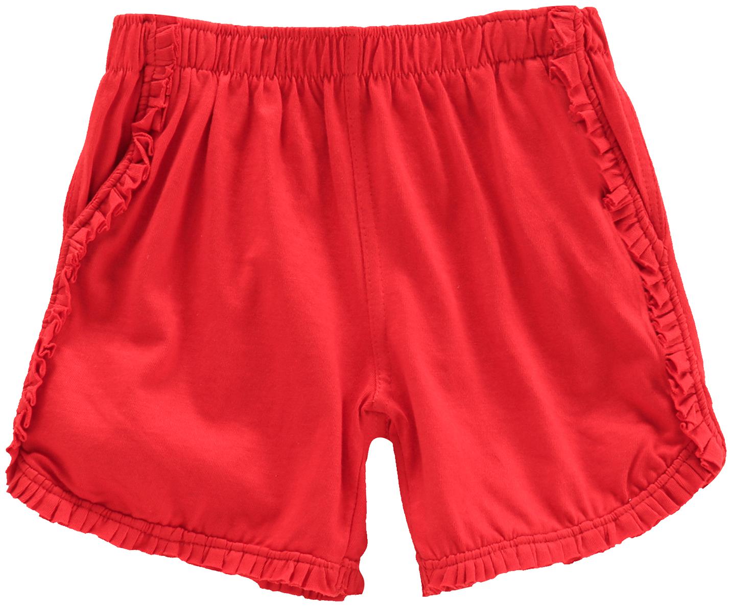 

KiddoPanti Girl Cotton Solid Regular shorts - Red