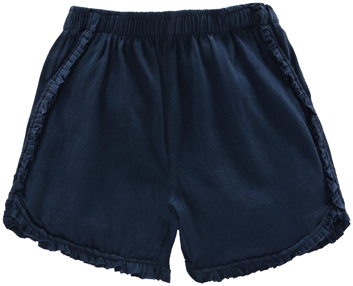 

KiddoPanti Girl Cotton Solid Regular shorts - Blue