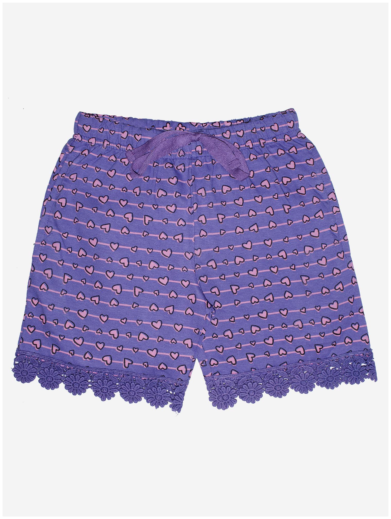 

KiddoPanti Girl Cotton Printed Regular shorts - Blue