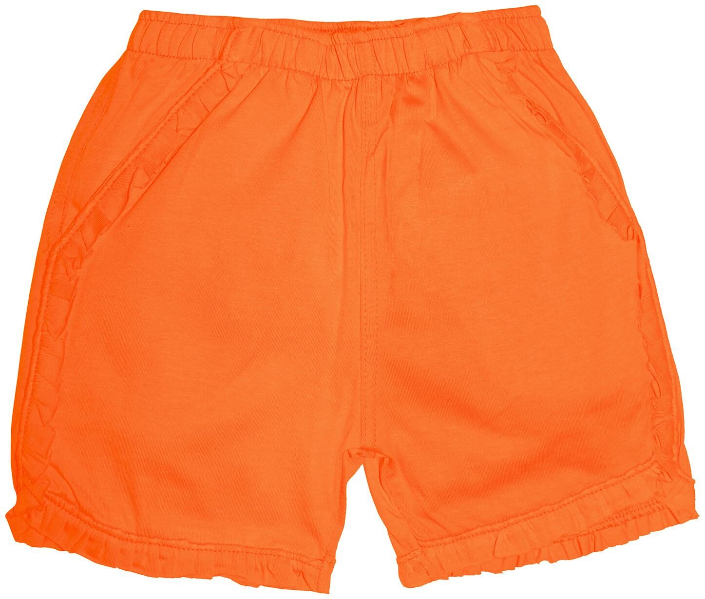 

KiddoPanti Girl Cotton Solid Regular shorts - Orange