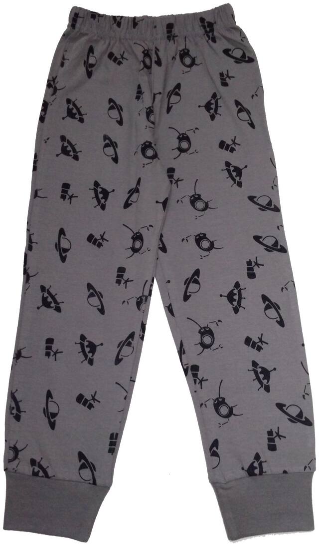 KiddoPanti Space ship AOP printed Pyjama;Grey;2-3Y