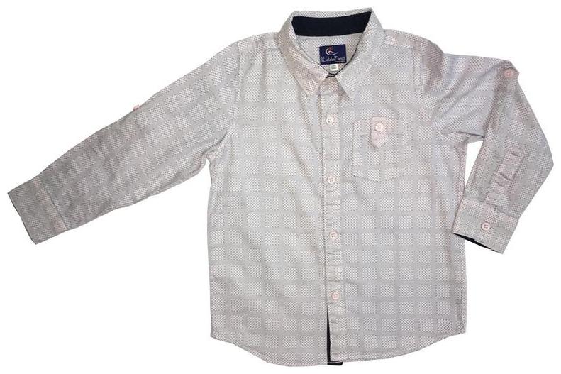 

KiddoPanti Boy Cotton Printed Shirt Beige