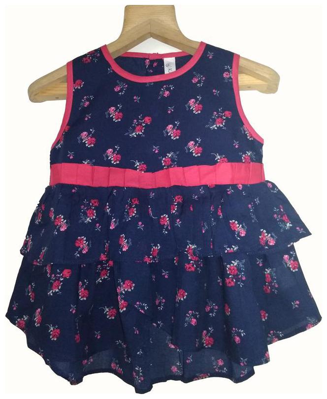 

KiddoPanti Blue Cotton Sleeveless Knee Length ( Pack of 1 )