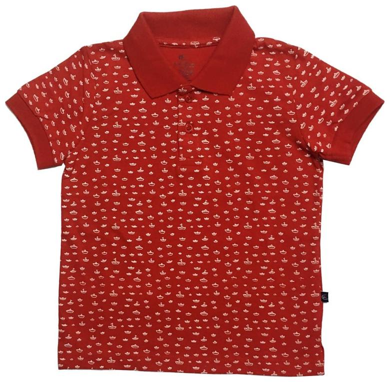 

KiddoPanti Boy Cotton Printed T-shirt - Red