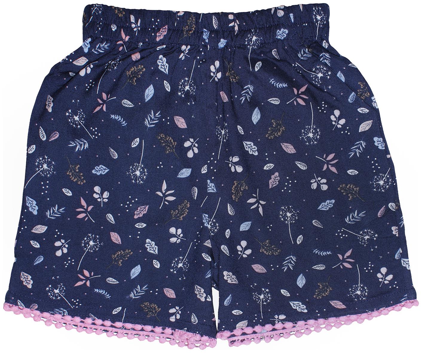 

KiddoPanti Girl Viscose rayon Floral Hot pants - Blue