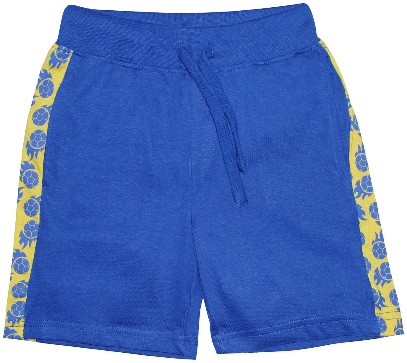 

KiddoPantiBoys Knit shorts with Foot Ball Print Cut and Sew Panel (Blue)