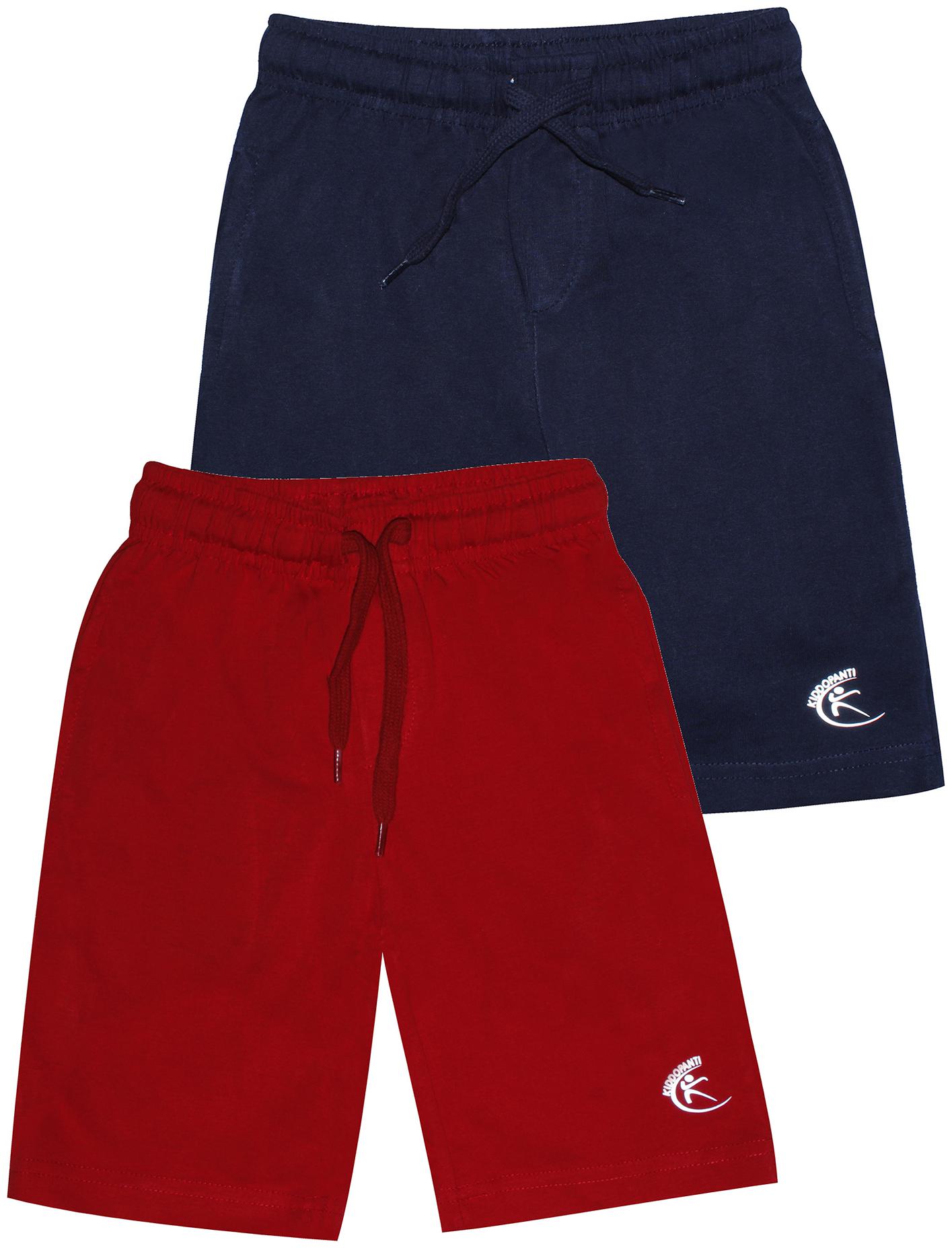 

KiddoPantiBoys Knit Knee length Basic Short Pack Of 2 (Navy Red)
