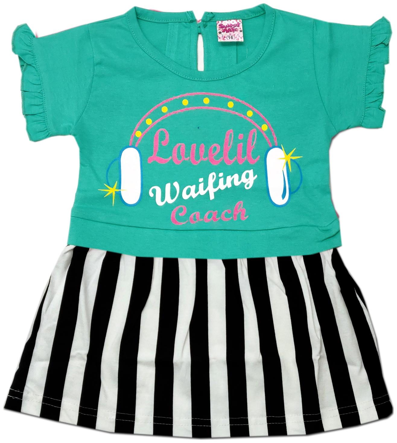 

Kids Care Fashion Baby Girls Party Wear Stripped Cotton Frock