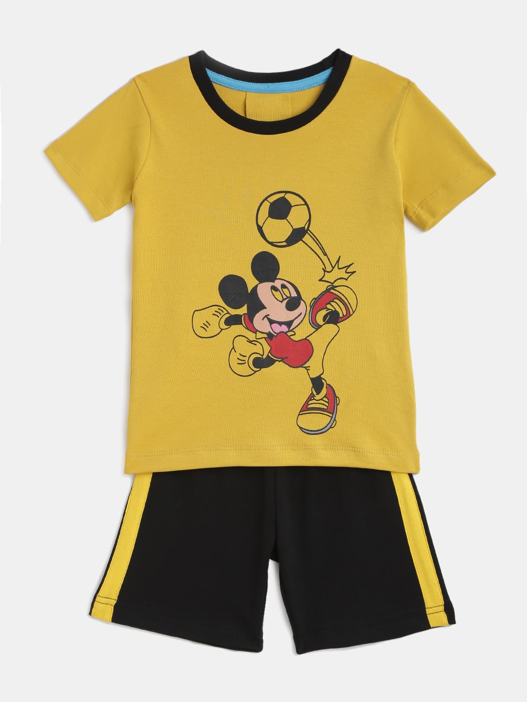 

KIDS CRAFT Cotton Printed Top Bottom Set - Yellow
