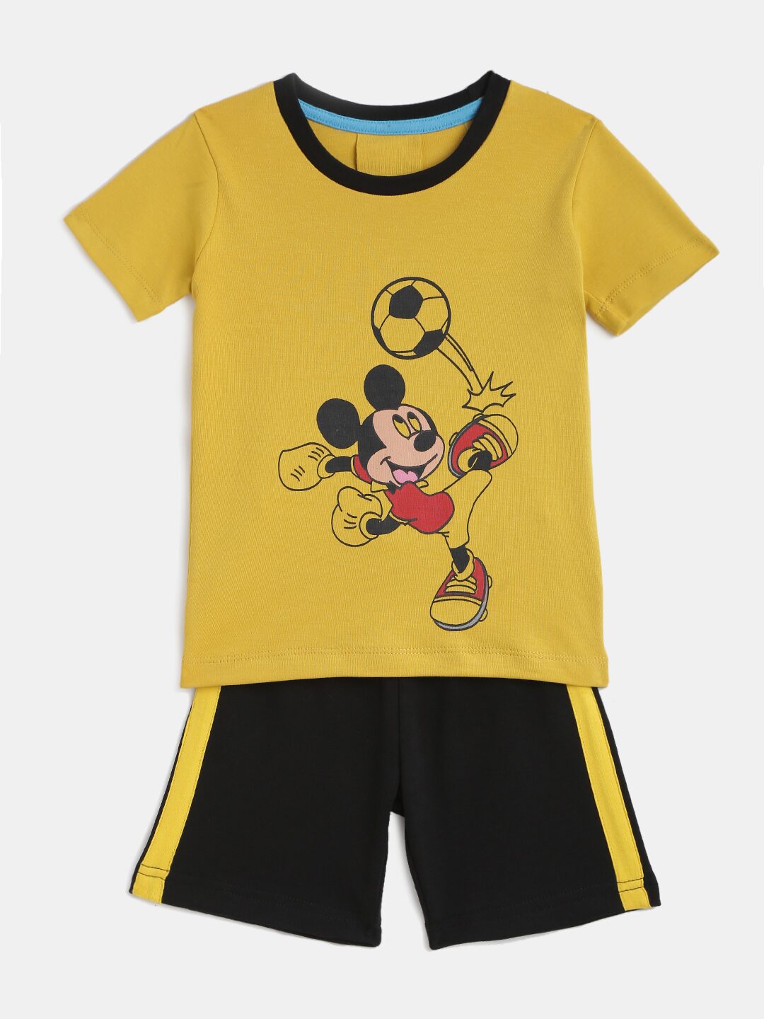 

KIDS CRAFT Cotton Printed Top Bottom Set - Yellow