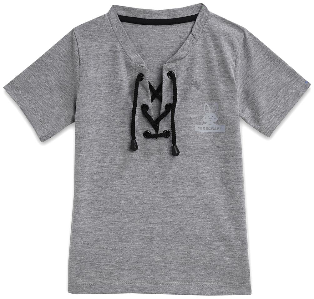 

KIDS CRAFT Boy Cotton Solid T-shirt - Grey