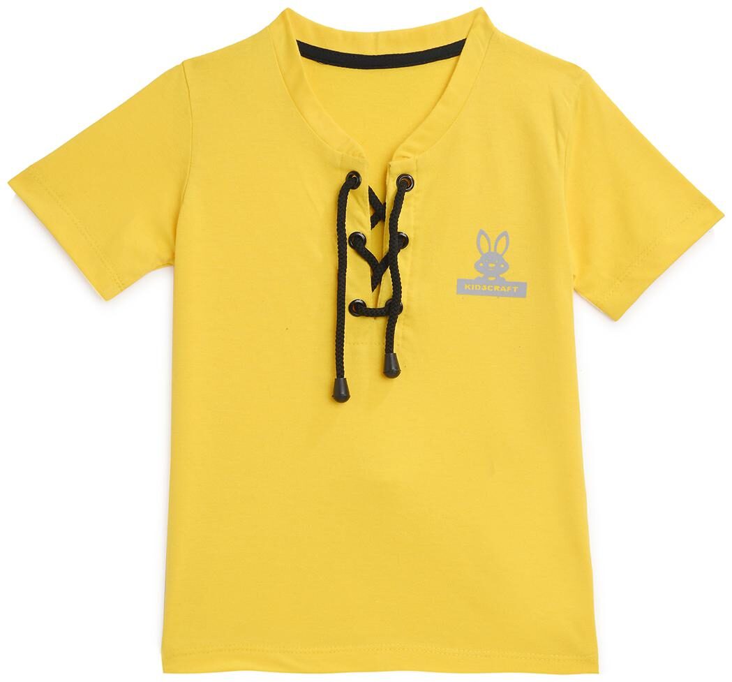 

KIDS CRAFT Boy Cotton Solid T-shirt - Yellow