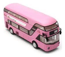 

Kids Die Cast Metal Double Decker London Bus Play Set with Lights and Sound