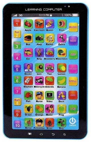Kids Educational Learning Tablet Computer  (Multi Color) 1Pc)