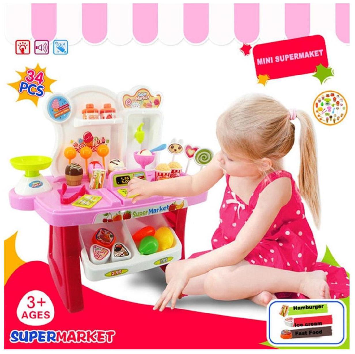 

Kids Mini Market Supermarket Play Set Multi Color