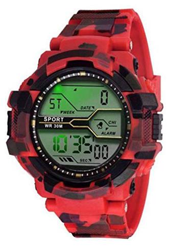 

Kidz LED Sports Military Watch Red (Assorted Dial Design)