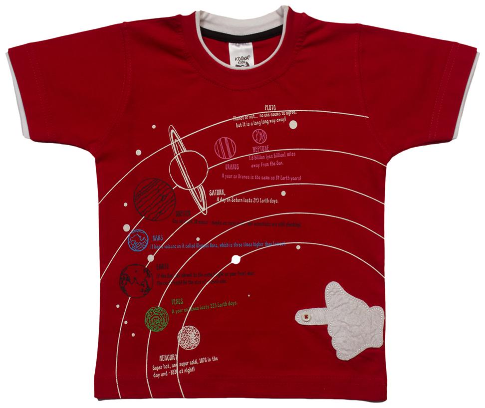 

Kooka Kids Cotton blend Printed T shirt for Baby Boy - Red