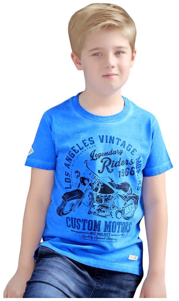 

Kooka Kids Cotton blend Printed T shirt for Baby Boy - Blue