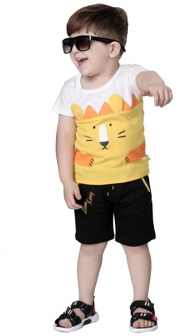 

Kooka Kids Baby boy Top bottom set - Yellow Black