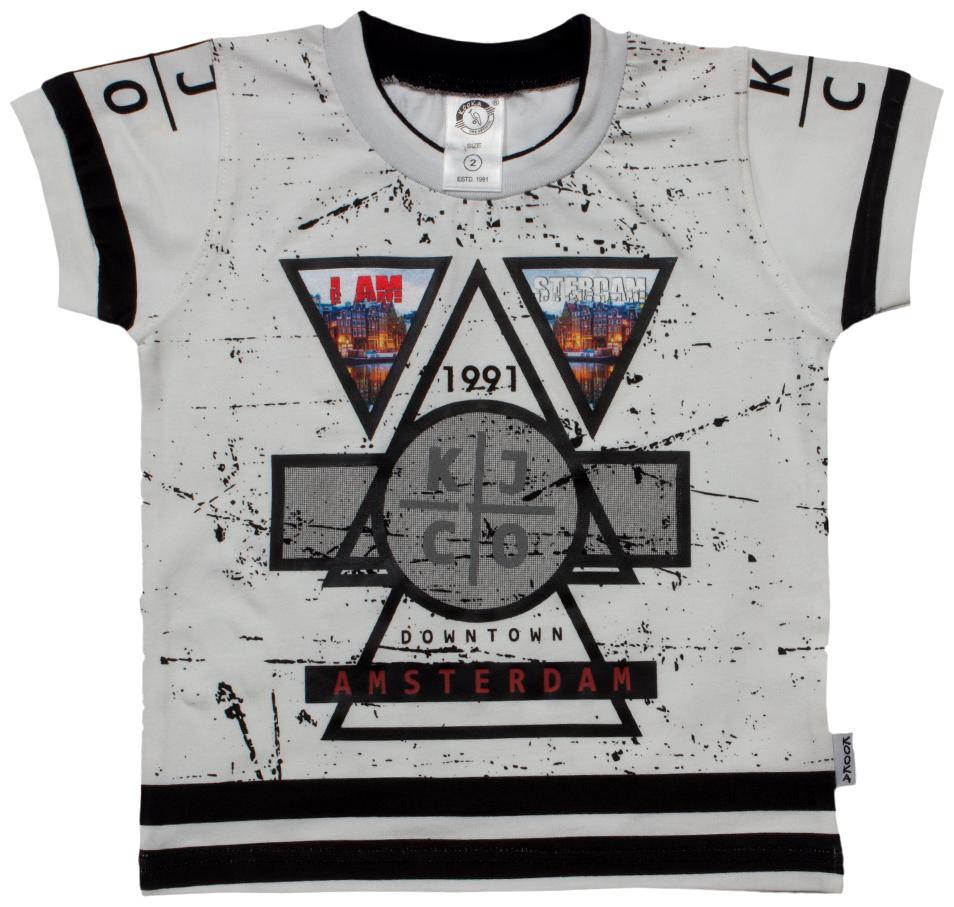 

Kooka Kids Cotton blend Printed T shirt for Baby Boy - White