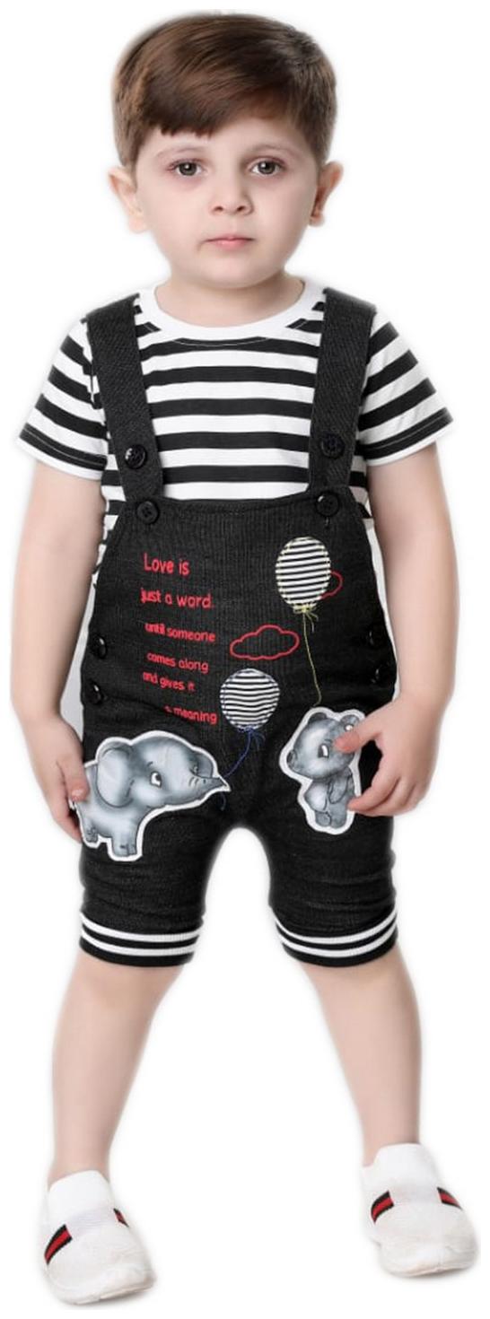 

Kooka Kids Baby boy Cotton Striped Body suit - Grey