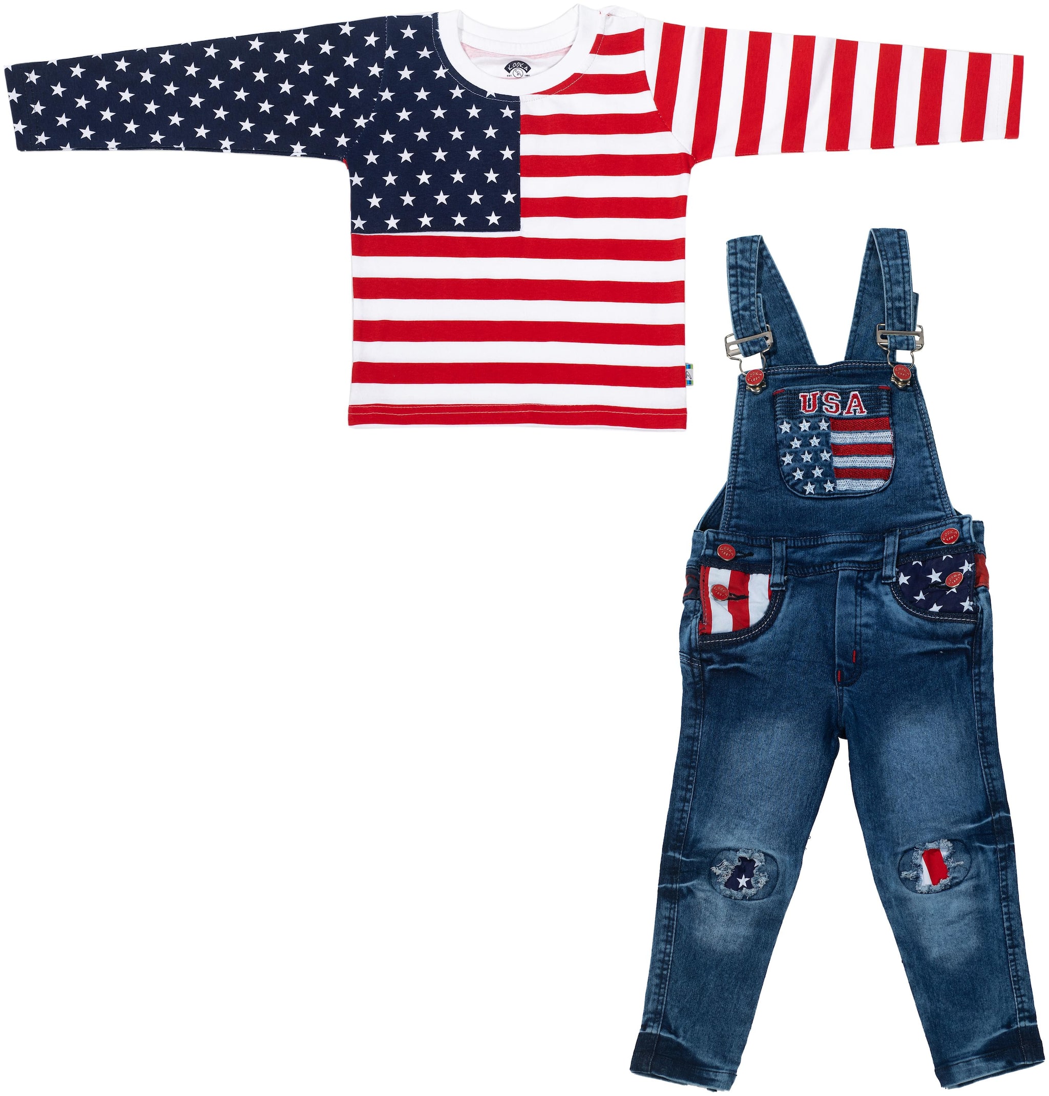 

Kooka Kids Baby boy Cotton blend Striped Romper - Blue