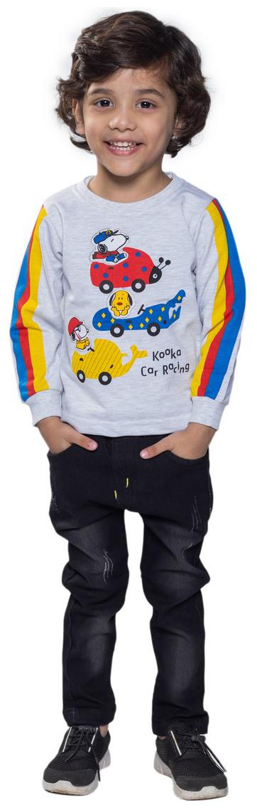 

Kooka Kids Baby boy Top bottom set - Grey White