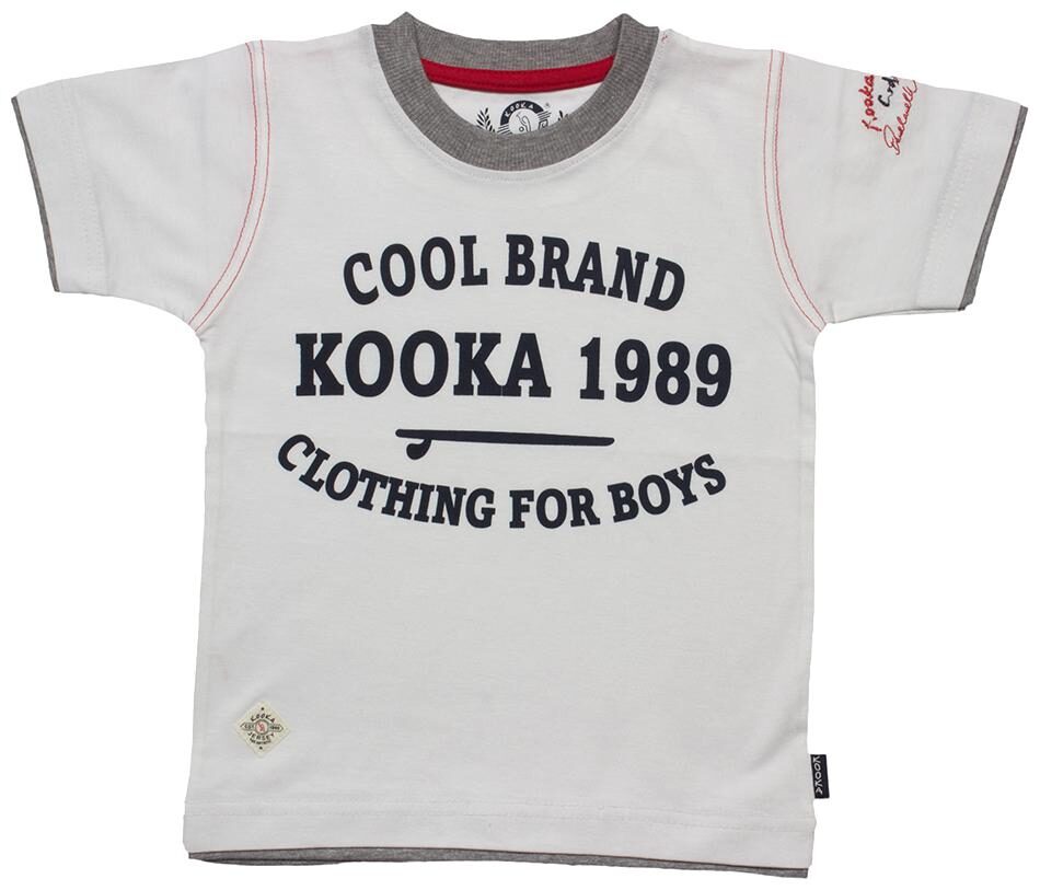 

Kooka Kids Cotton blend Printed T shirt for Baby Boy - White