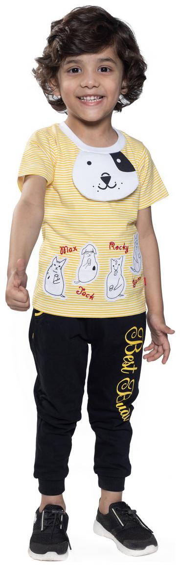 

Kooka Kids Baby boy Top bottom set - Yellow Black