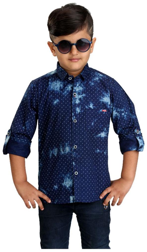 

Kooka Kids Cotton blend Printed Shirt for Baby Boy - Blue