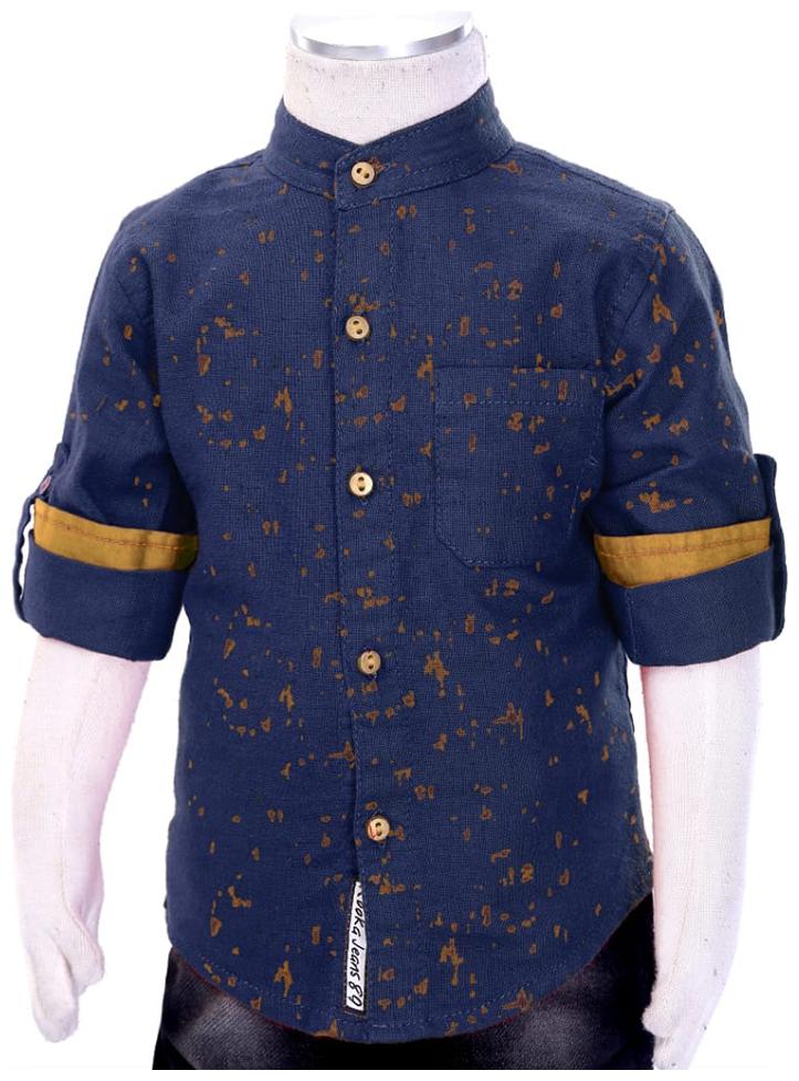 

Kooka Kids Cotton blend Printed Shirt for Baby Boy - Blue