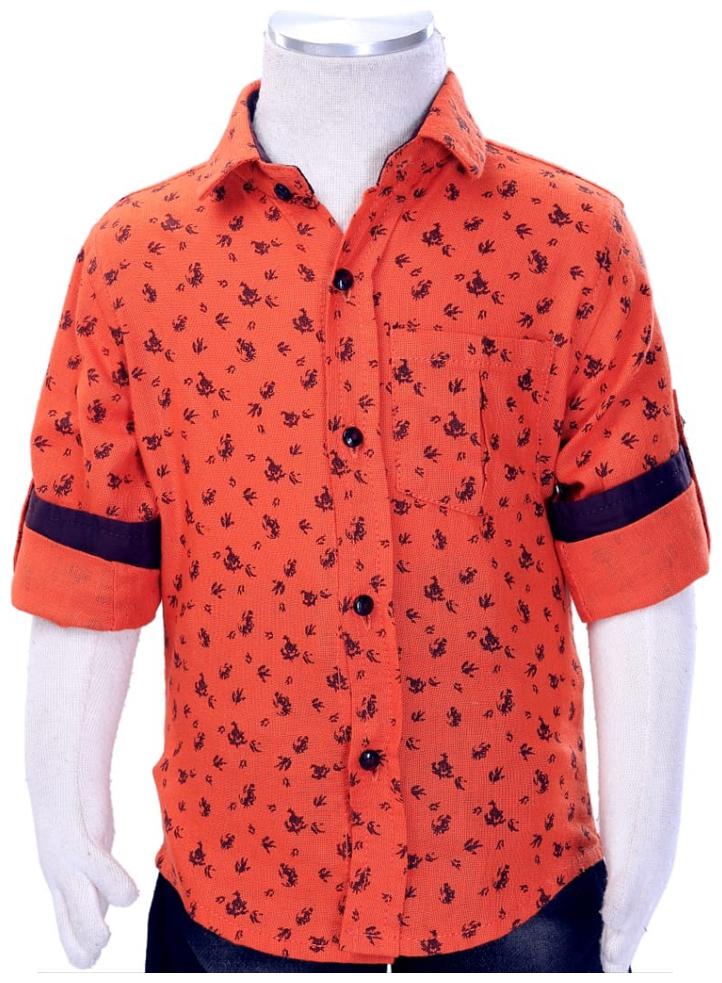 

Kooka Kids Cotton blend Printed Shirt for Baby Boy - Red