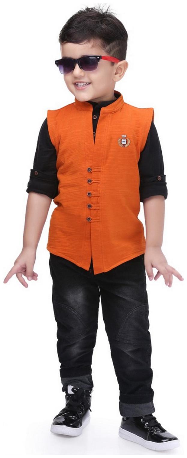 

Kooka Kids Cotton Solid Top Bottom Set - Red