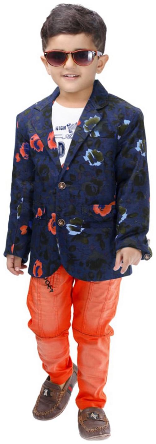 

Kooka Kids Cotton Printed Top Bottom Set - Blue