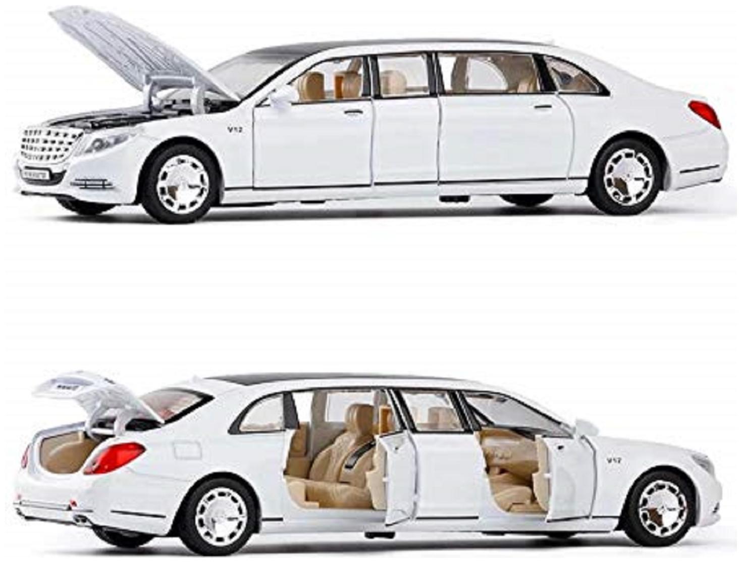 

KTRS 1 24 Scale Die-Cast Mercedes Maybach S 600 Pullman Pull Back Sedan with Blinking Headlights