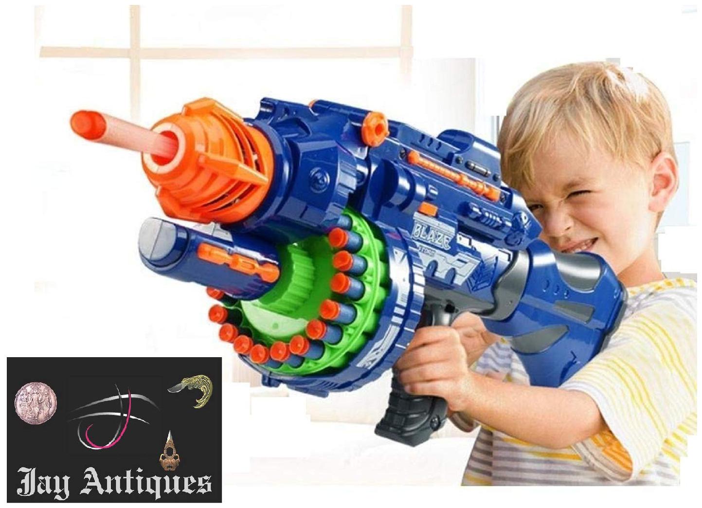 

Ktrs Blaze Storm Super Game Manual Soft Foam Bullets Battle Gun Toy for Kids (Blue)
