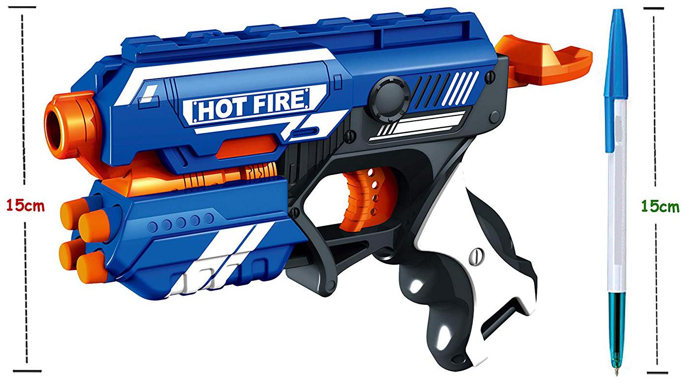 

Ktrs Blaze Storm Super Game Manual Soft Foam Bullets Battle Gun Toy for Kids (Blue)