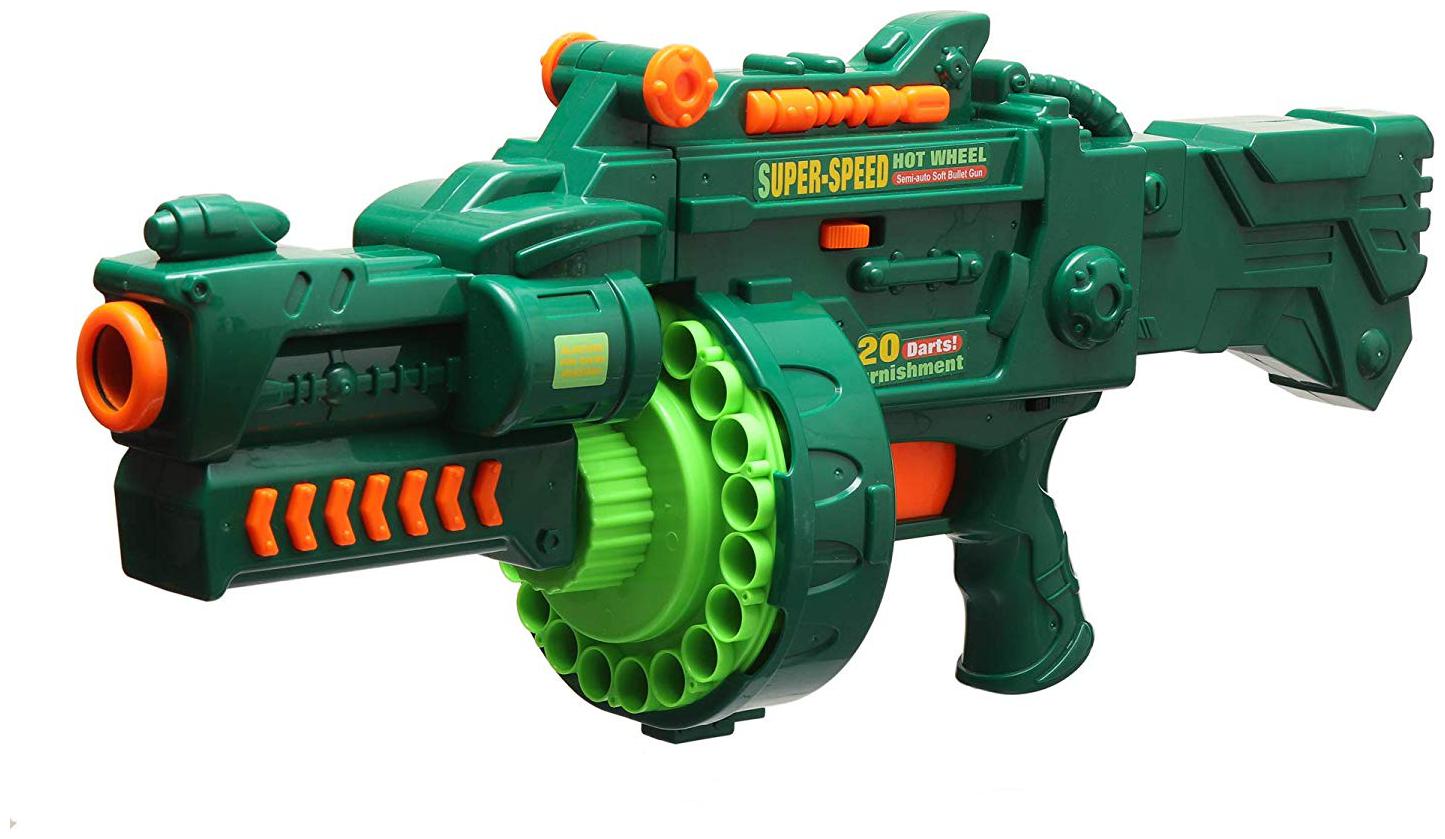 

ktrs Blaze Storm Soft Bullet Automatic Gun 40 Darts Included for kids
