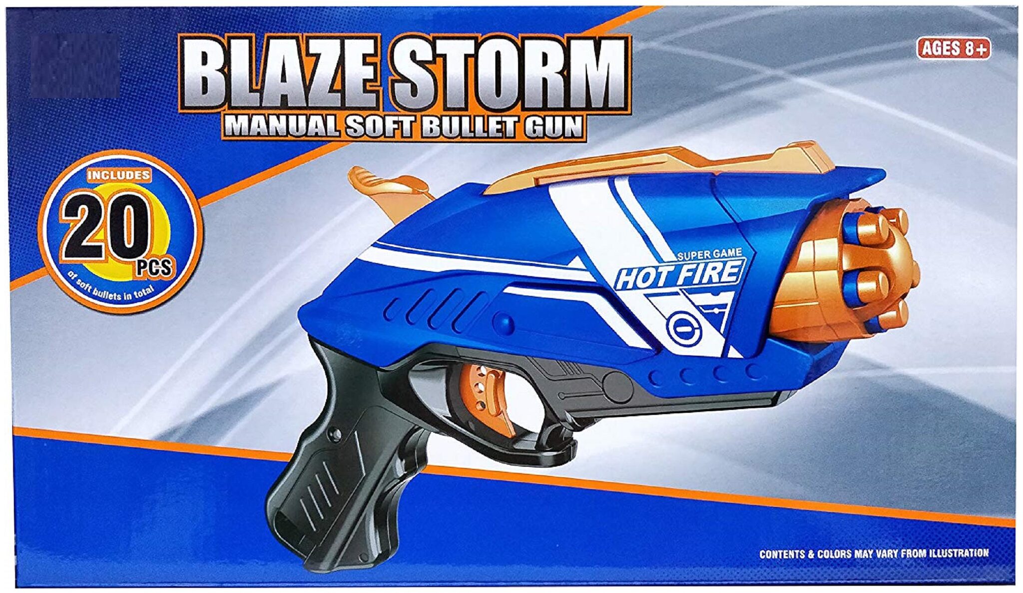

Ktrs Blaze Storm Super Game Manual Soft Foam Bullets Battle Gun Toy for Kids (Blue)