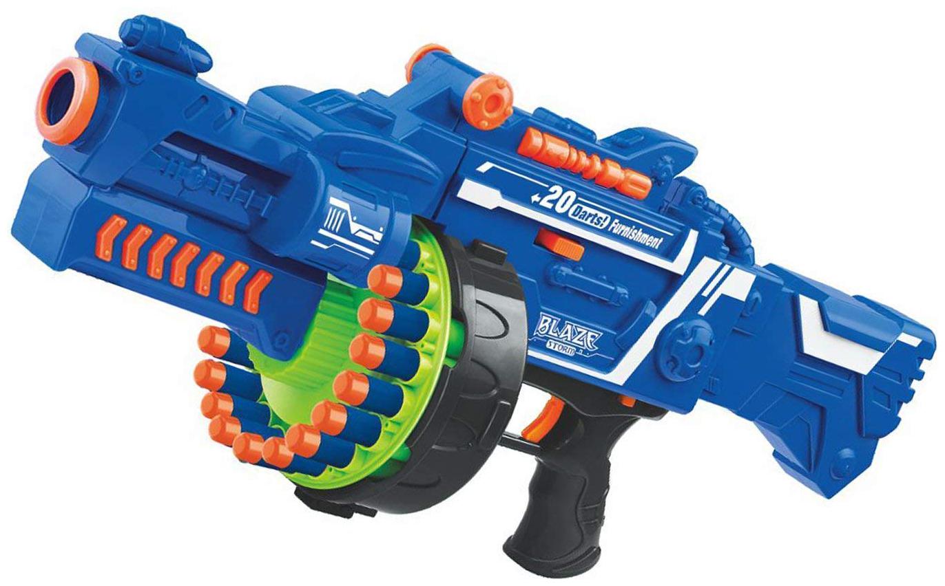 

KTRS Blaze Storm Super Game Manual Soft Foam Bullets Battle Gun Toy for Kids (Blue)