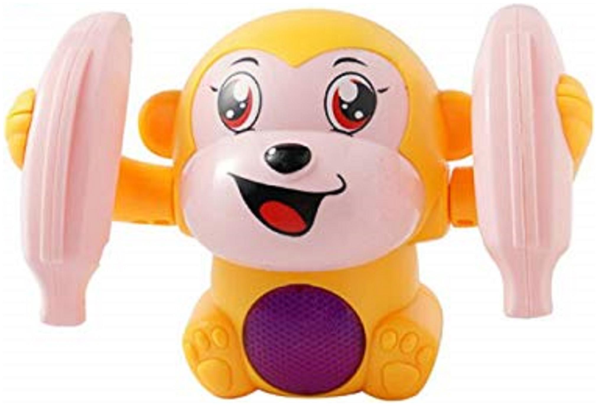 

Ktrs Dancing and Spinning Banana Monkey Musical Toy with Light and Sound Effects