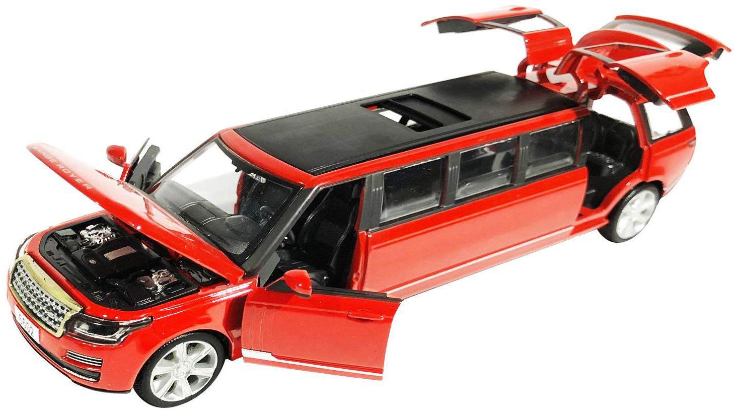 

KTRS Die-Cast 4 Wheel Drive Metal Car Pull Back with 6 Openable Doors Light Hood Trunk Sunroof and Music for Kids Above 4 years