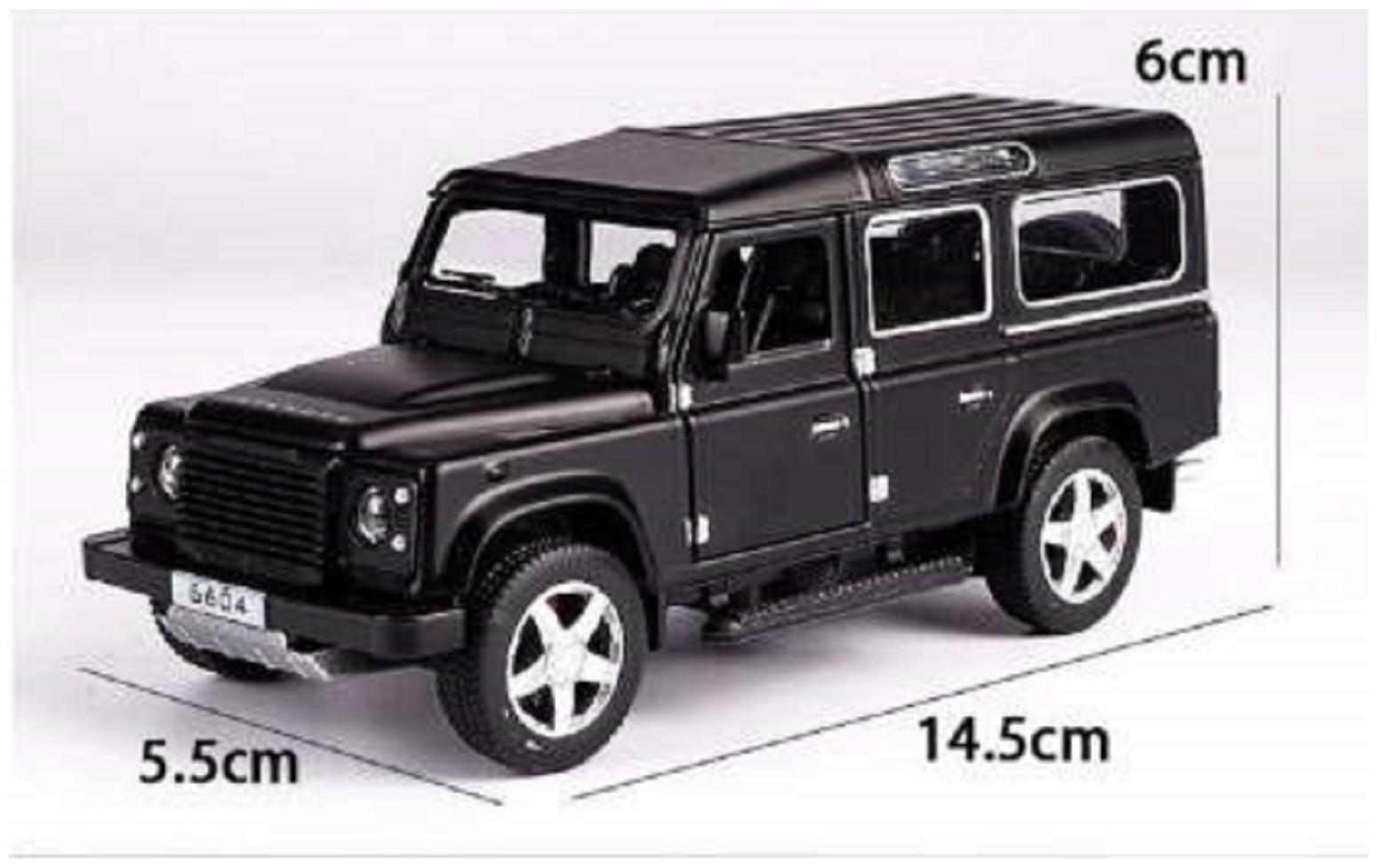 

KTRS Die-Cast 4 Wheel Drive Metal Car Pull Back with 4 Openable Doors Engine Cover Tail with Front and Rear Light Music