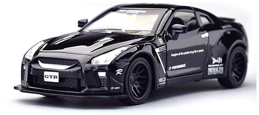 

KTRS Die-Cast Metal Rally Fighter Car 4 Wheel Drive Metal Car Pull Back with 4 Openable Doors Light Music