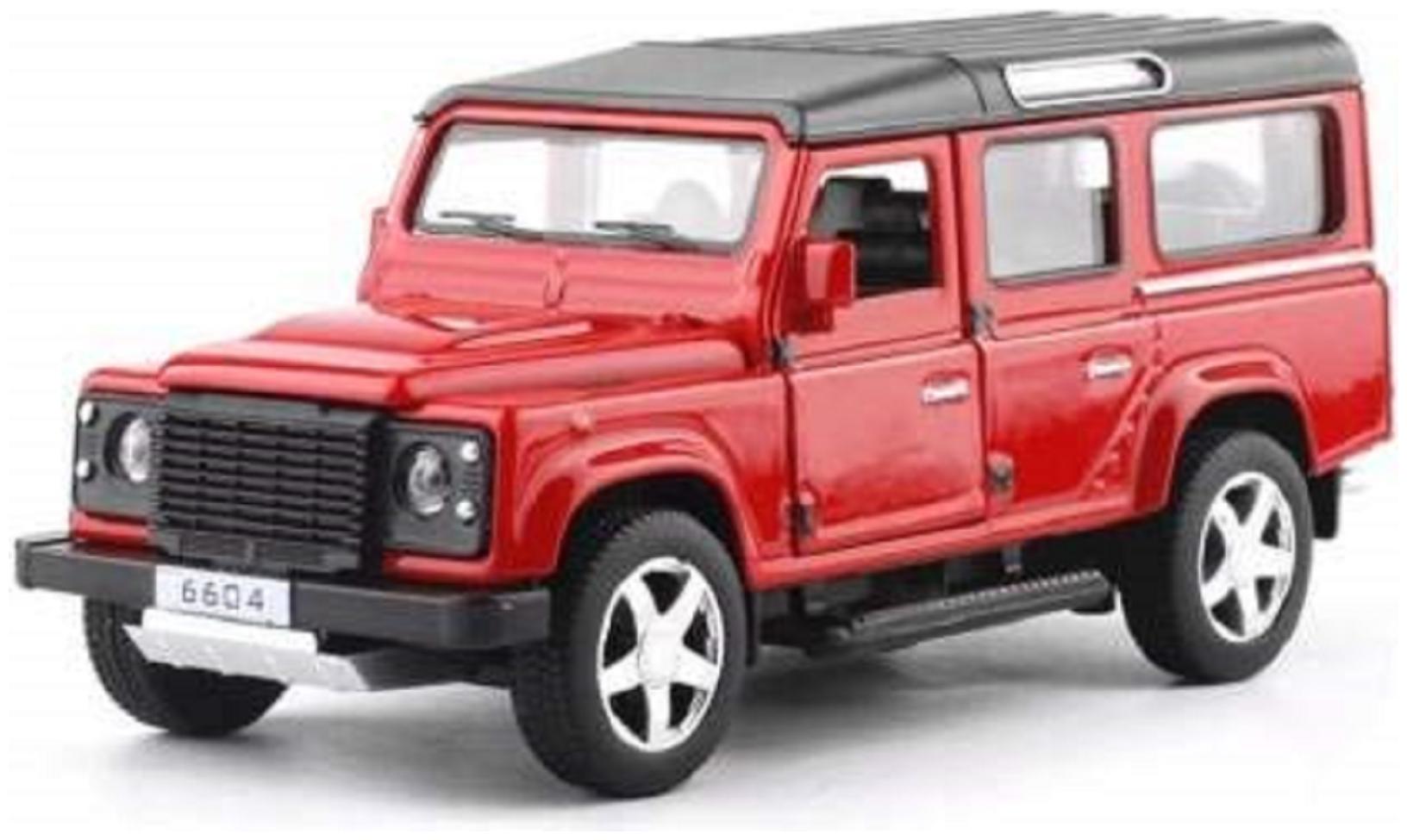 

KTRS Die-Cast 4 Wheel Drive Metal Car Pull Back with 4 Openable Doors Engine Cover Tail with Front and Rear Light Music