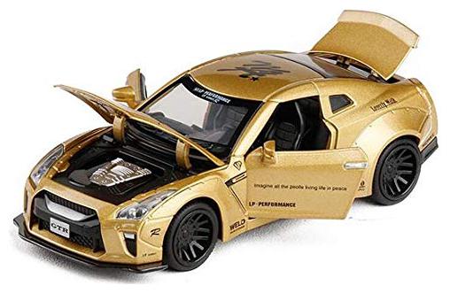 

KTRS Die-Cast Metal Rally Fighter Car 4 Wheel Drive Metal Car Pull Back with 4 Openable Doors Light Music