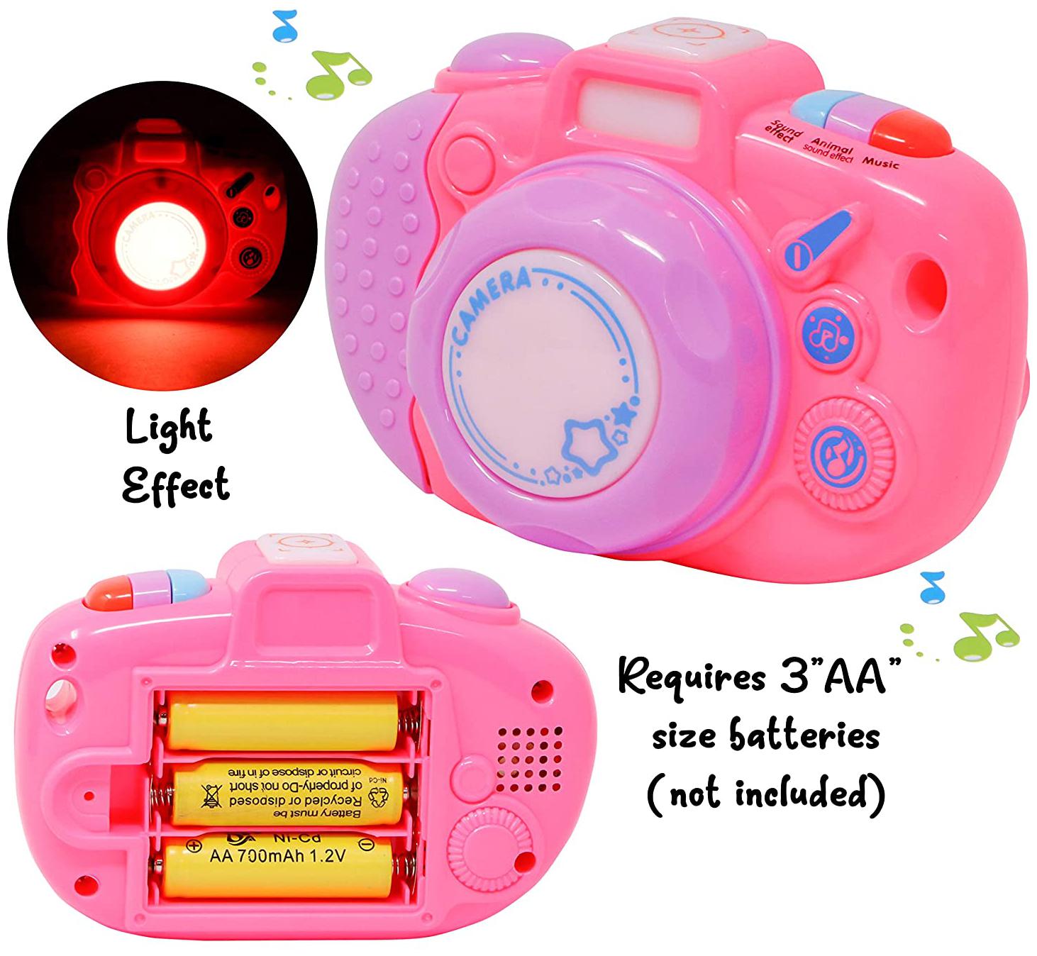

KTRS ENTERPRISE Animal Sound Effect Mini Toy Camera for Kids with Light and Musical Toy for Kidsand Lively Sound Effects (Assorted Colors) c