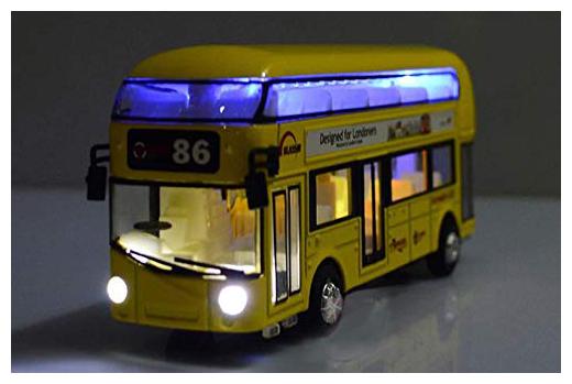 

Ktrs Enterprise Decker Double Die Cast Metal Body Yellow Luxury Bus With Real Sound And Led Light With Pull Back And Door Opening Feature (Multicolor) 1